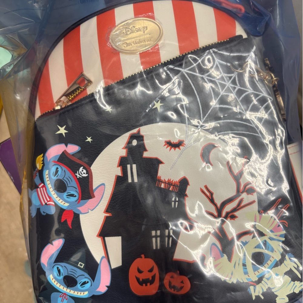 Disney Stitch Halloween Bag with Red and Black